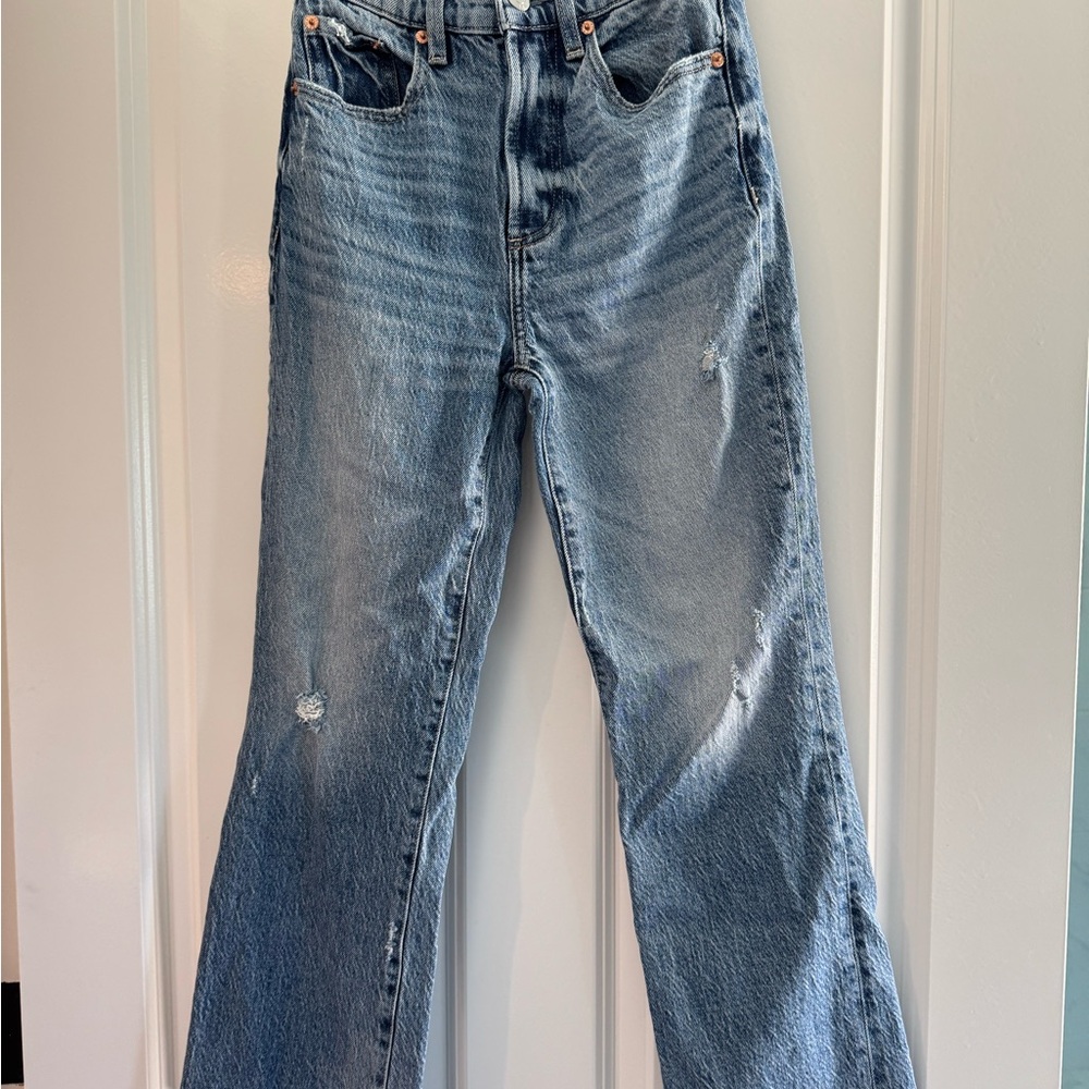 Pistola distressed mid-rise boot cut jeans